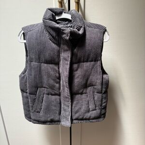 7 For All Mankind Silver Corduroy Vest